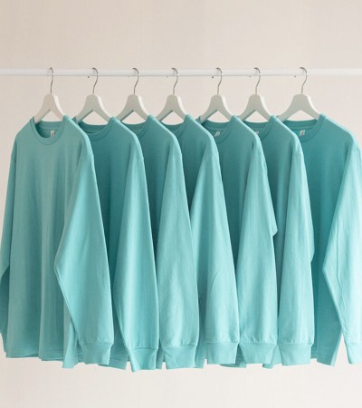 Tiffany 230G Lake Green BF Style Long-Sleeved T-shirt