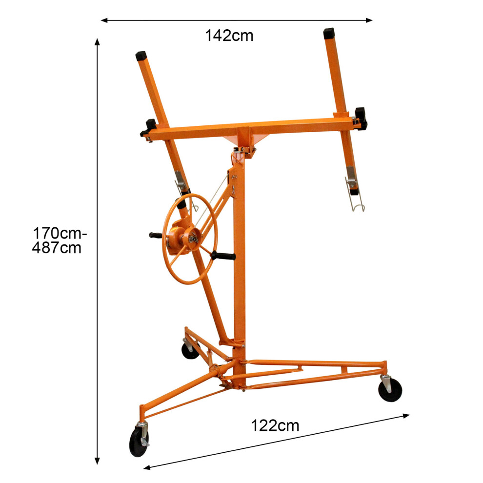 (16ft) T-Mech 11ft Drywall Hoist Plasterboard Lifter 